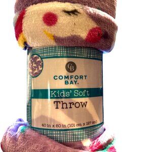 Comfort Bay Kids Soft Throw Blanket 40" X 50" Assort Colors & Designs Polyester